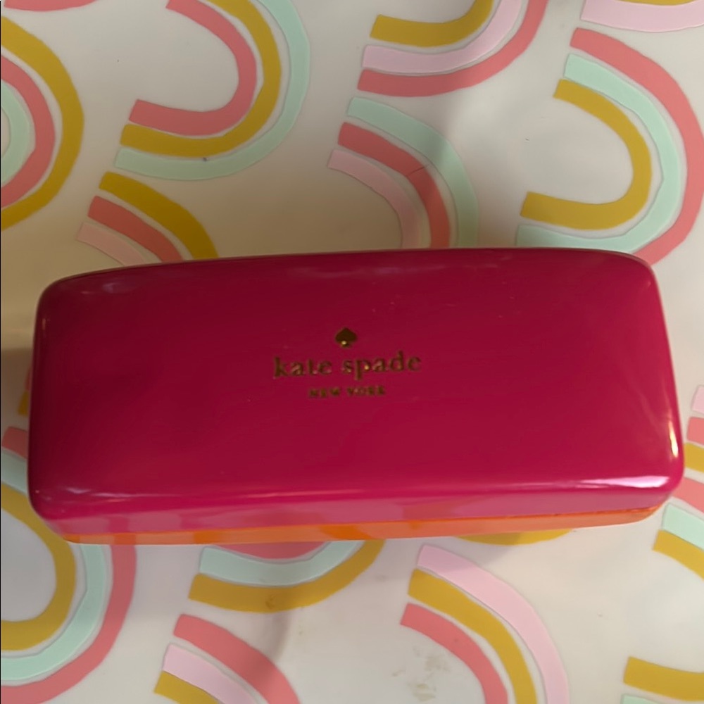 Eyeglasses case -Kate Spade hardcover with spring closure.